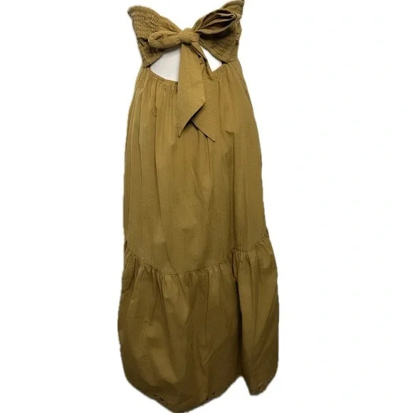 Maeve by Anthropologie Strapless Dress mustard yellow - Size Small - Picture 4 of 11